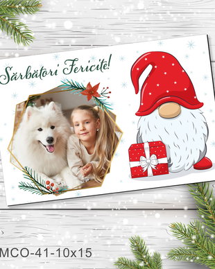 Magnet de Craciun personalizat cu poza
