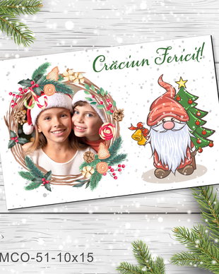 Magnet de Craciun personalizat cu poza