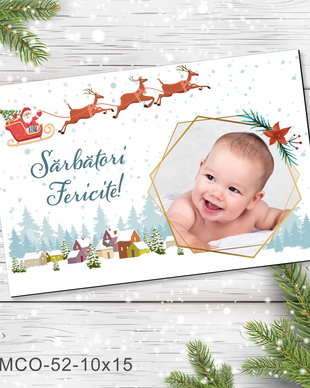 Magnet de Craciun personalizat cu poza