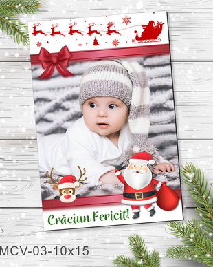 Magnet de Craciun personalizat cu poza