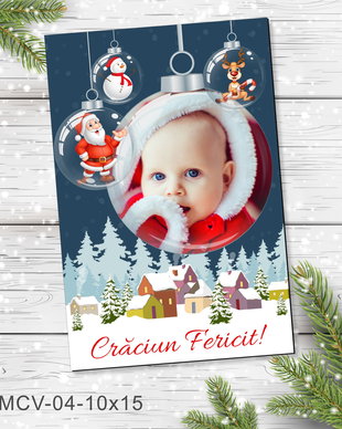 Magnet de Craciun personalizat cu poza