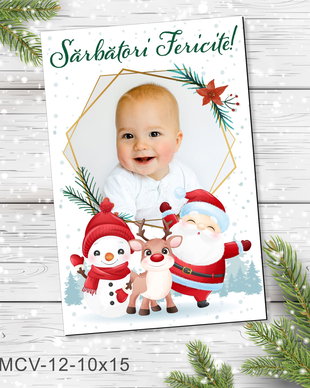 Magnet de Craciun personalizat cu poza