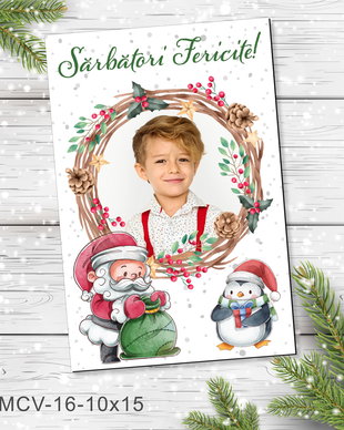 Magnet de Craciun personalizat cu poza
