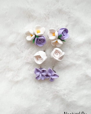 Cercei: Trandafiri, liliac, floricele