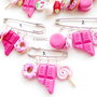 Pink Sweets - brosa pentru articole tricotate:pluovere,esarfe,..etc