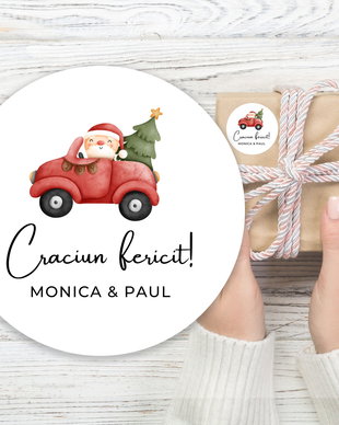Stickere personalizate Craciun Fericit