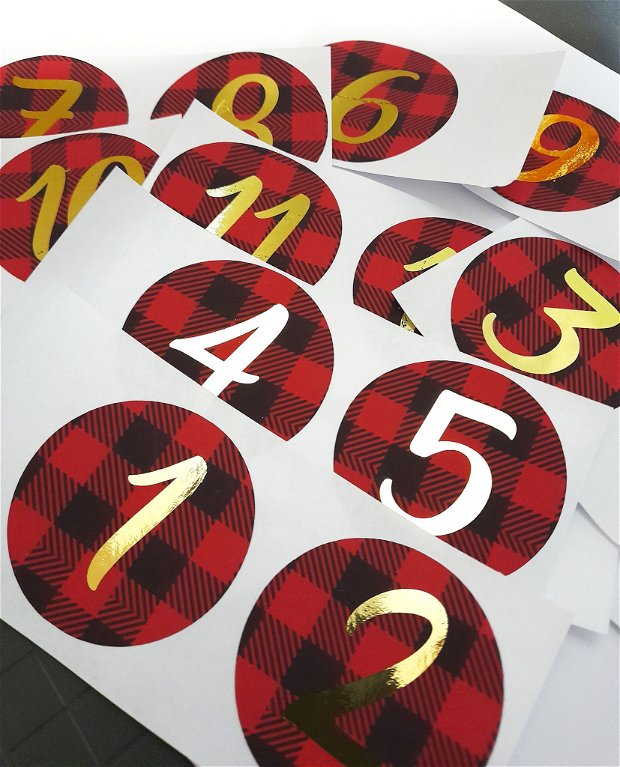 Set de stickere Craciun cu foita aurie Advent Calendar