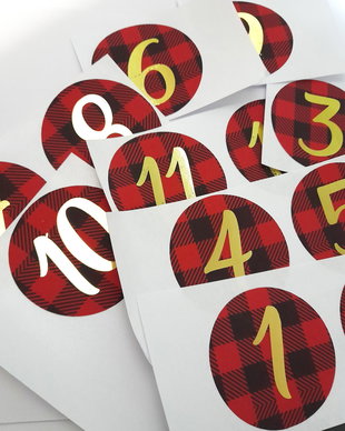 Set de stickere Craciun cu foita aurie Advent Calendar