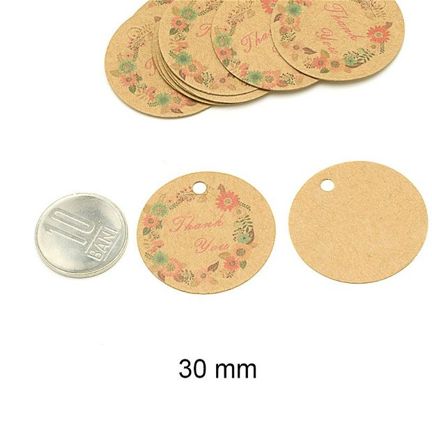 Etichete decorative pentru pungute sau cutii de cadou, 30 mm, EA-21