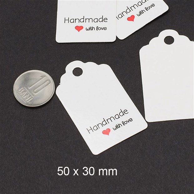 Etichete decorative pentru bijuterii  pungute sau cutii de cadou, 50 x 30 mm, EA-26