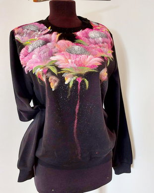Bluza pictata fata/verso M