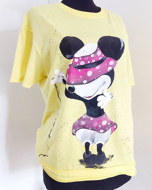 Tricou pictat bumbac S