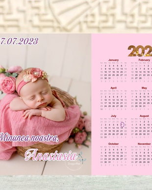 Magnet calendar GIRL