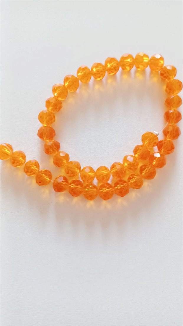 Cristale rondele, portocaliu, 6x4mm - 1 buc
