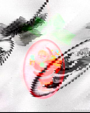 glob pe lemn cu mos craciun 42050