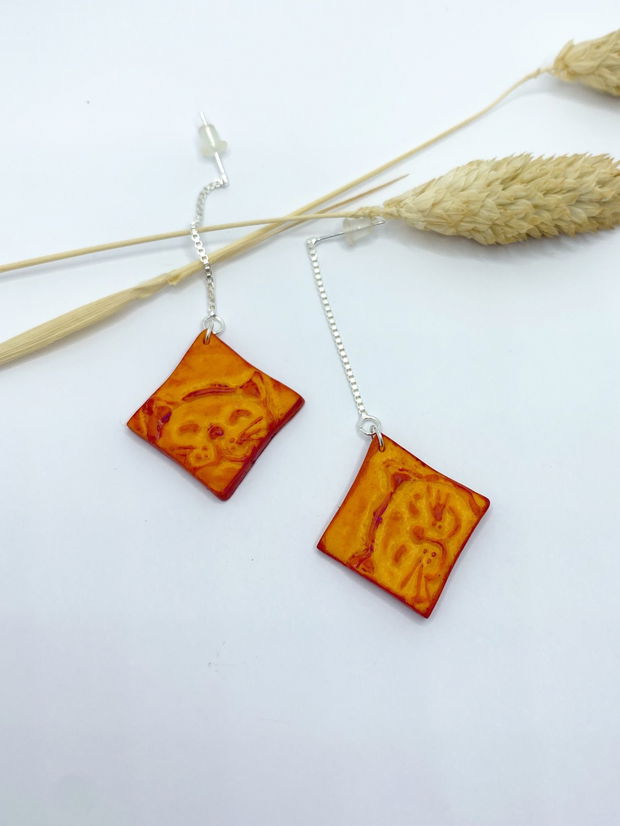 Cercei handmade cu pisici