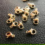 Inchizatoare otel inoxidabil 304 lobster, placat cu aur 24k  - 1 bucata