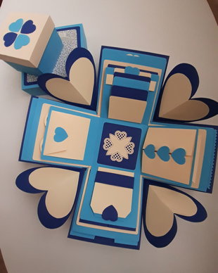 Explosion box handmade unicate