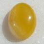 Cabochon agata dungata galben - alb aprox 21x15.5x7 mm