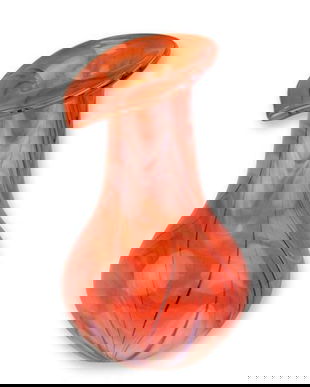 Vaza rosie din sticla Murano