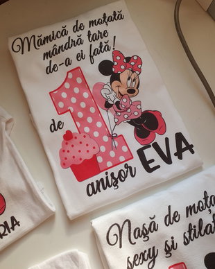 Tricouri mot minnie mouse/ tricouri 1 an