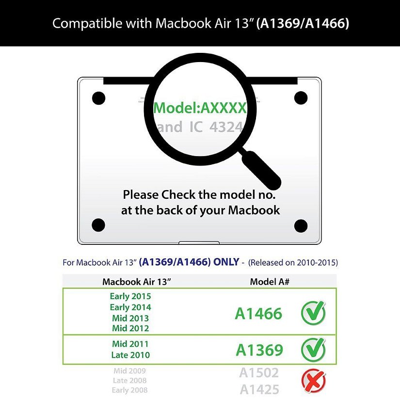 Carcasa protectie cover Macbook Air 13" A1466 A1369  (contactati-ma pentru carcasa/geanta pentru alte modele de Macbook)