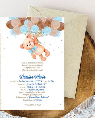 Invitatie - SWEET TEDDY BOY