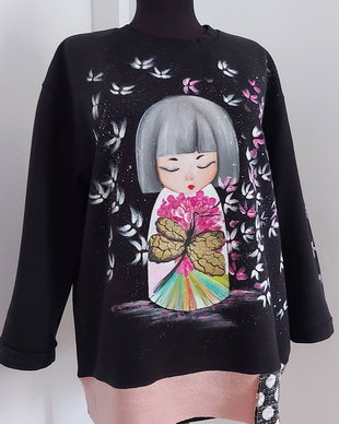 Bluza pictata S/M oversize