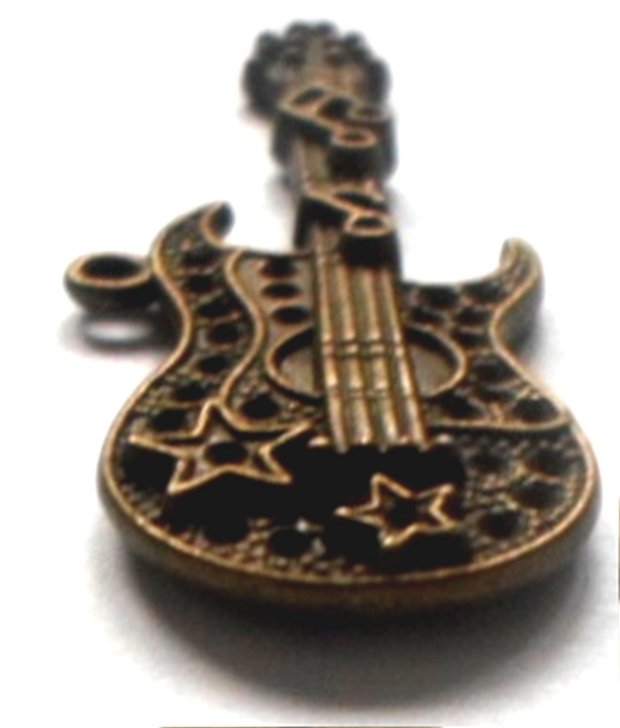 Pandantiv metalic chitara bronz