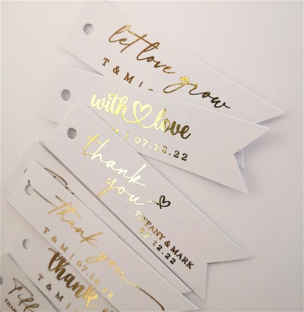Etichete aurii pentru marturii nunta sau botez