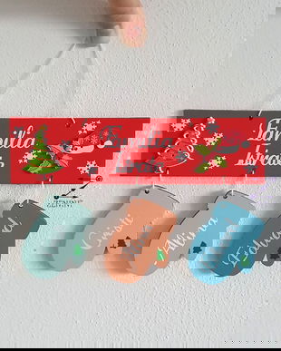 Ornament brad familie, decoratiune membrii familiei, ornament personalizat familie, decoratiune craciun, glob personalizat