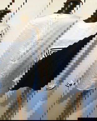 LOUIS FERAUD BLUZA SATIN ALB NEGRU