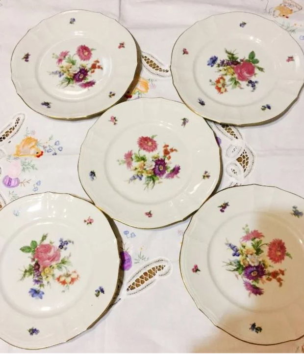 Cercei "Albastrele" din portelan si argint Swarovski