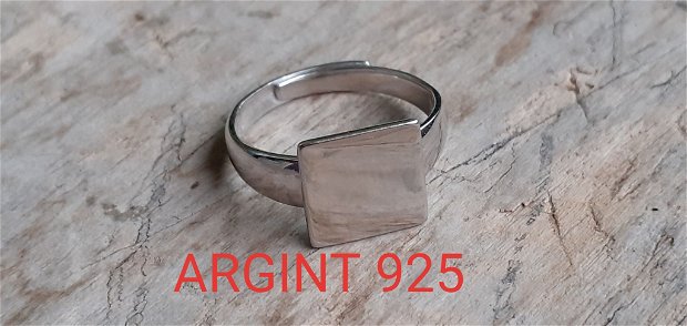 Baza inel reglabil, argint rodiat - platou 10-11 mm