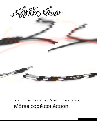 Bratara minimalista "coffee lover" - cod morse / Bratari personalizate