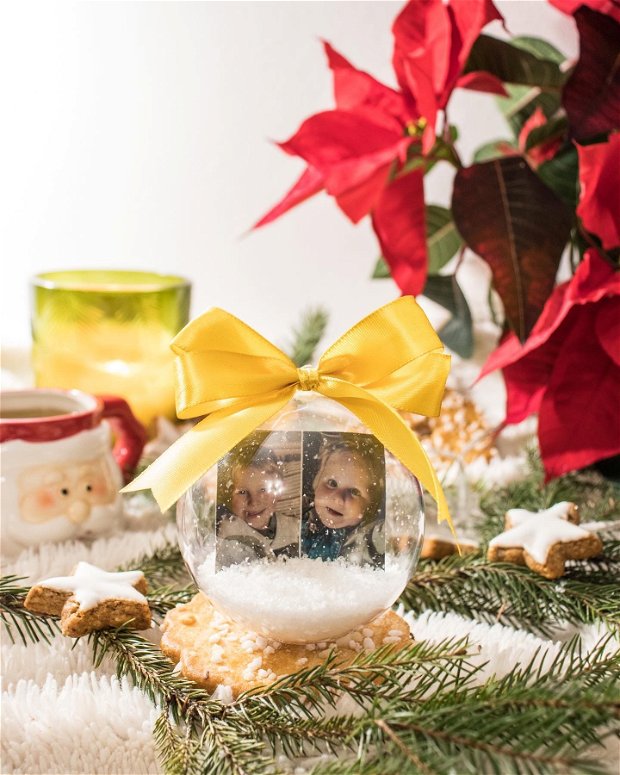 Glob de Crăciun personalizat cu poză