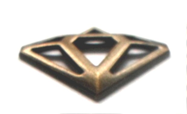 Pandantiv metalic cristal rama bronz