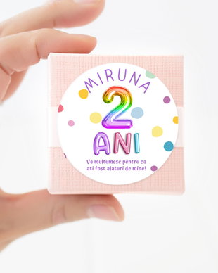 Sticker personalizat pentru zi de nastere
