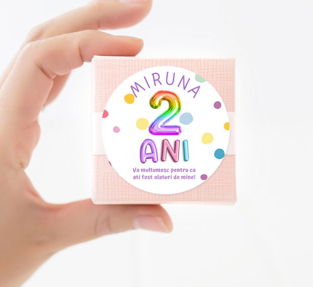 Sticker personalizat pentru zi de nastere