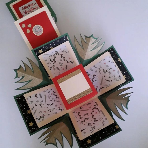Explosion box Crăciun cadou handmade