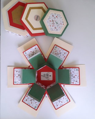 Explosion box Crăciun cadou handmade