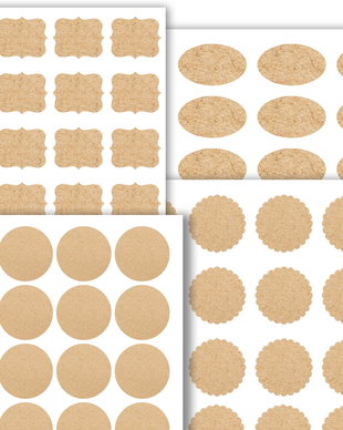 Sticker kraft simplu