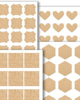 Sticker kraft simplu