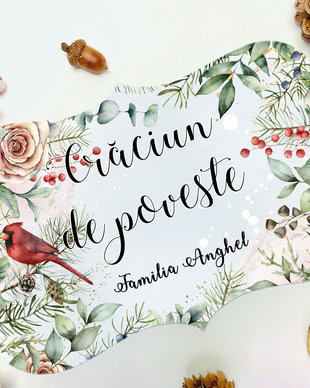 Placuta decorativa personalizata de Craciun - Green Vintage Winter