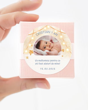 Sticker personalizat cu poza 1 AN
