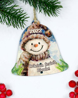 GLob personalizat cu mesaj pentru pomul de Craciun