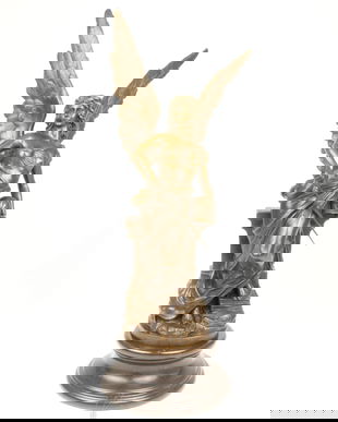 Minerva- statueta din bronz pe un soclu din marmura