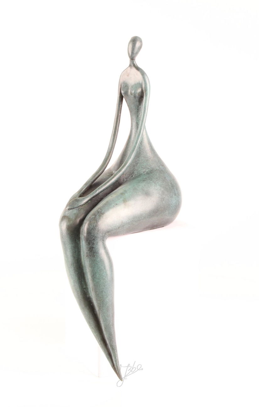 Nud modern-statueta din bronz masiv