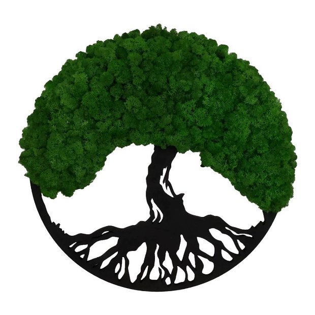 Copacul Vietii Cu Licheni Naturali Stabilizati, Verde Intens, DL057