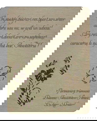 Decoratiune Cadou, Pensionare, Lemn, Felicitare Cadou, Personalizata, Invatatoare, Lemn, 10x15cm, DCPS007, DCPNS003